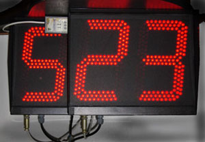LED segment display 8 inch red italic